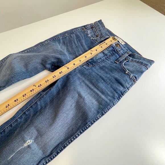 Madewell Womens 10" High Rise Skinny Jeans Blue 24 Step Hem Edition Distressed - Picture 11 of 13